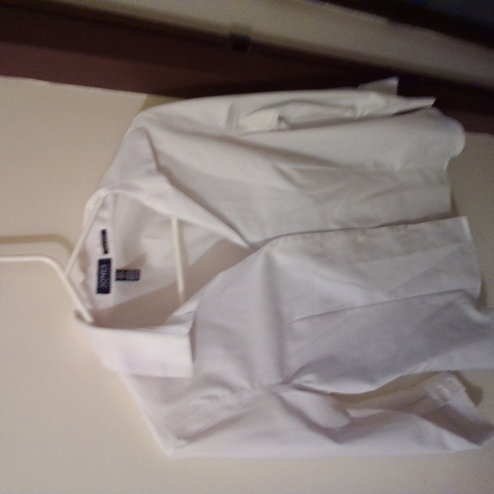 Jones New York Button Down Blouse White.
